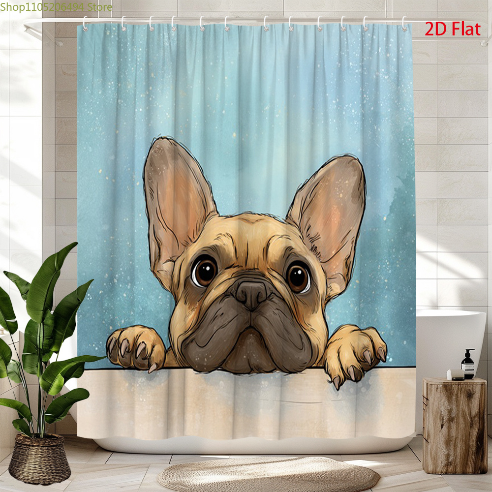Adorable Home Bathroom Ideas - Милая занавеска для душа с французским