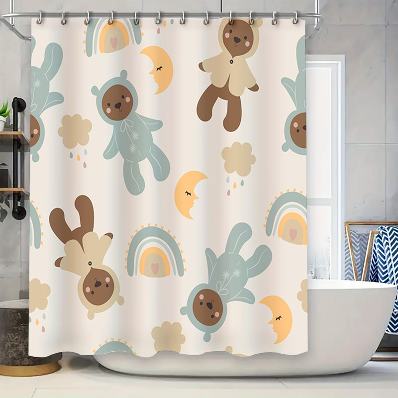 Adorable Home Bathroom Ideas - Очаровательный комплект занавесок для душа с