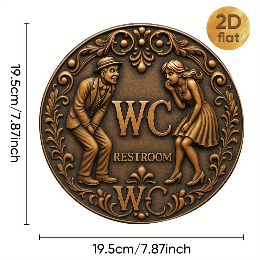 Винтажная круглая железная таб – обзор и цена Home Bathroom Signs