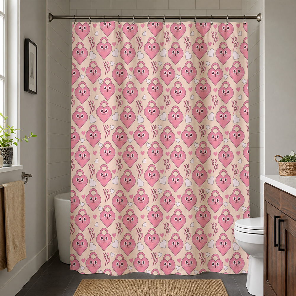 Очаровательная розовая шторка  – обзор и цена Adorable Home Bathroom Ideas