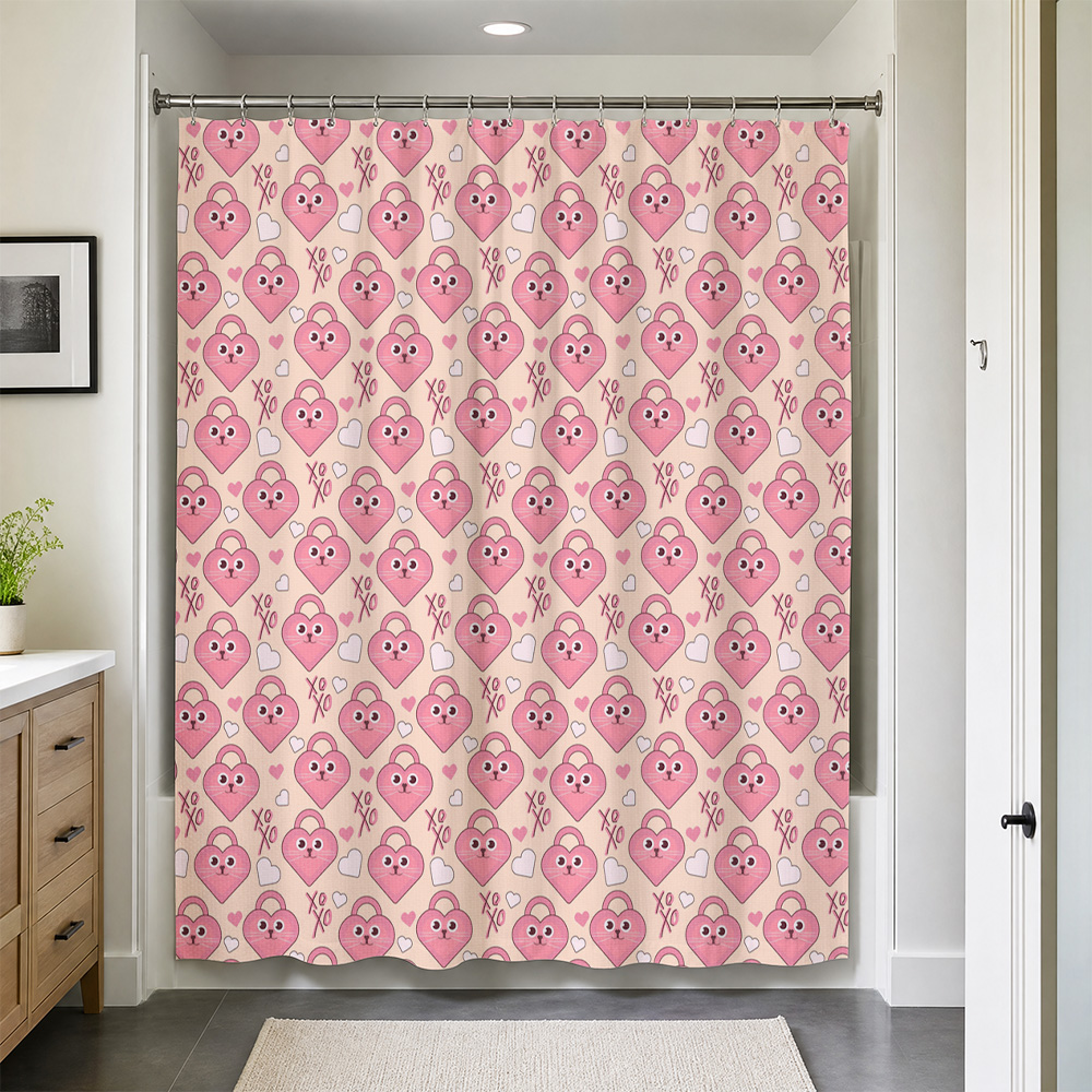 Очаровательная розовая шторка  – обзор и цена Adorable Home Bathroom Ideas