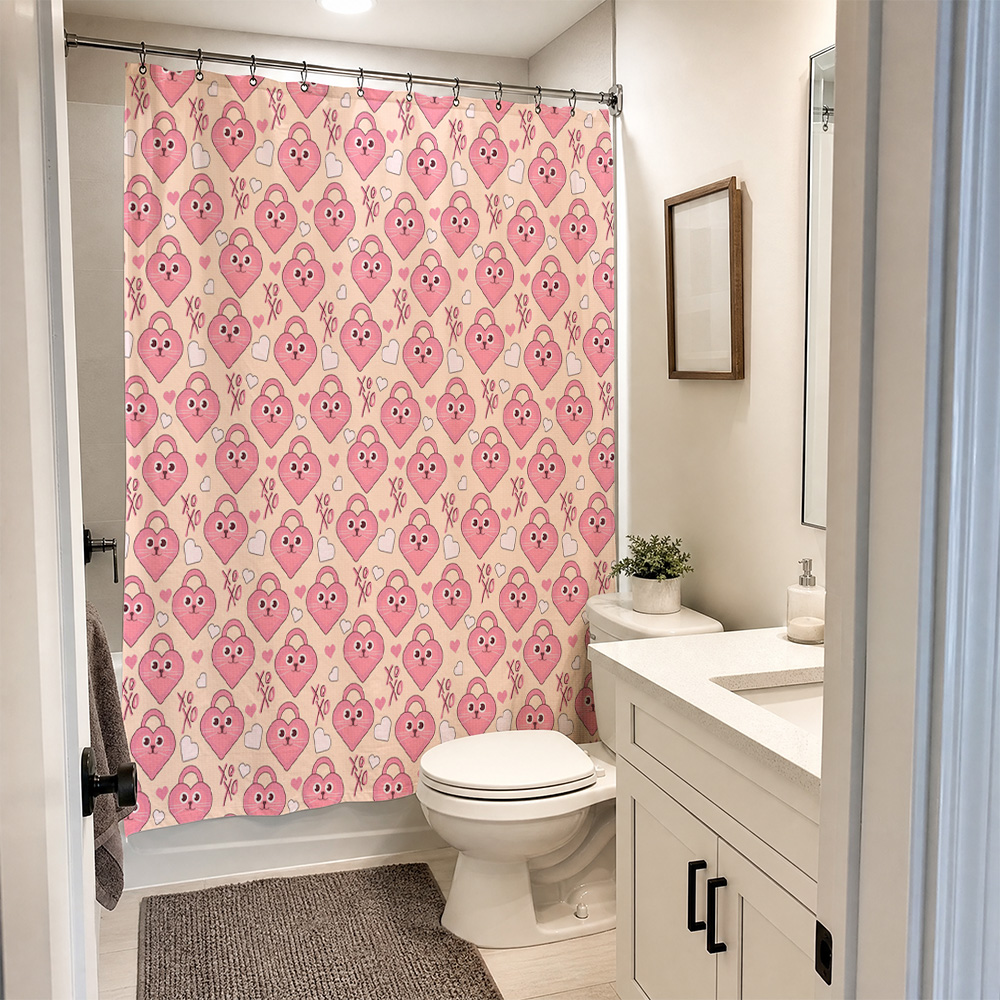 Очаровательная розовая шторка  – обзор и цена Adorable Home Bathroom Ideas